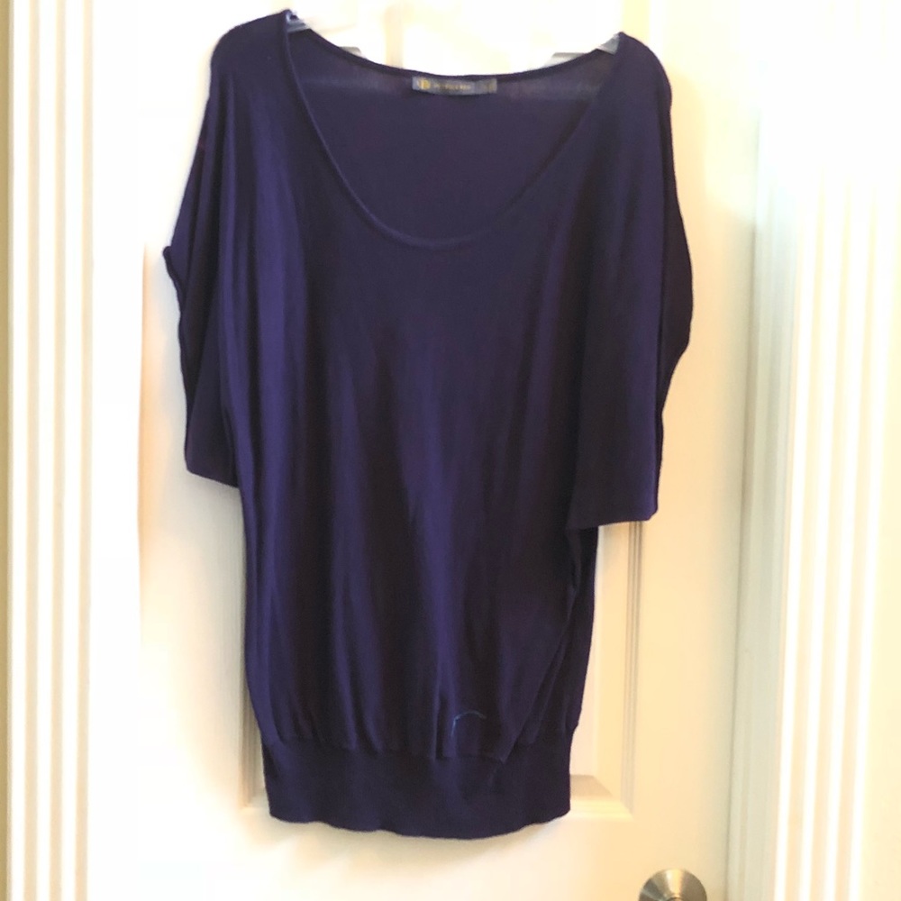 Eggplant light weight short sleeve sweater XL